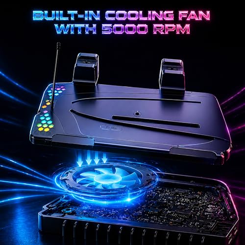 Image of Ant Esports DOCK10 Vertical PS5 Docking Station |Dual Sense 3H Rapid Charge | 5000RPM 3-Speed Turbo Fan | 14RGB Modes | 15Game Slots + Headset Hook |Supports PS5 Standard, Slim & Pro (Disc & Digital)