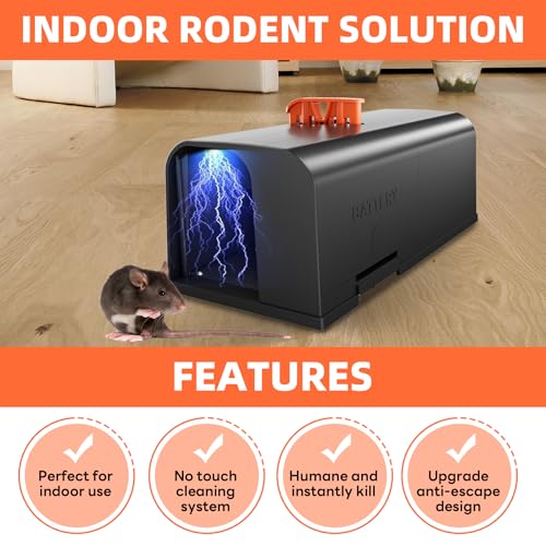Crittertec Electric Mouse Trap, Electric Rodent Trap Killer For Home With Powerful Voltage Instantly Kills Rats And Mice In Living Room thumb #1