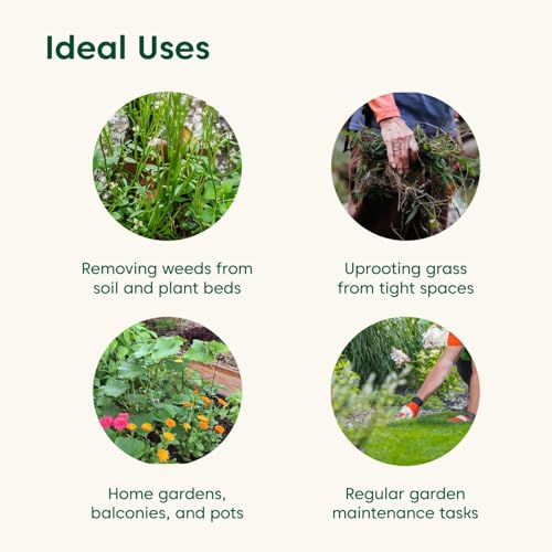 Image of Kyari Hand Weeder for Gardening | Durable Weed Remover Tool | Mini Hand Weeder for Lawn, Garden & Home Use | Rust-Resistant, Comfortable Grip