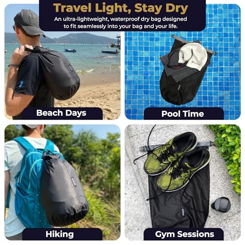 Image of SIDE BY SIDE Small Lightweight 10L Dry Bag, Stuff Sack for Backpacking