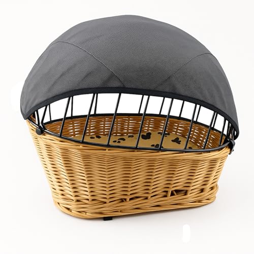 Voile d'ombrage pour panier de vélo pour chien et panier de vélo - Grand filet de protection réglable pour chien - Respirant, résistant au vent et à la...