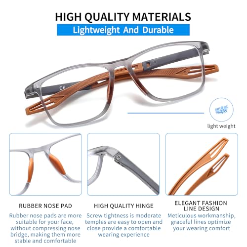 Image of 2 Pack Reading Glasses Blue Light Blocking Anti Glare UV Ray Eyeglasses Men Women Computer Eyewear Eye Protection Reader Aid Lightweight