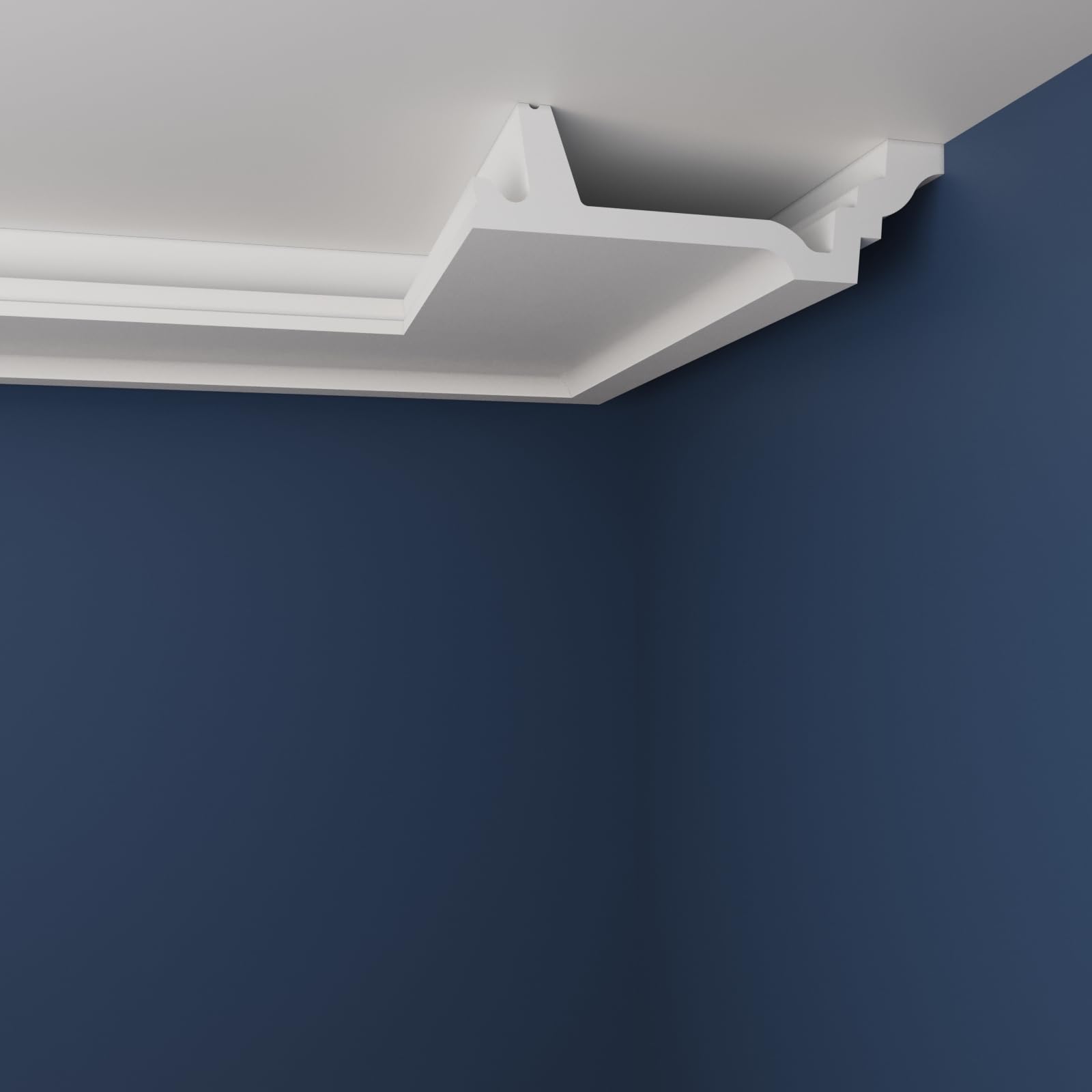 WOLDECOR Premium XPS Coving Cornice – Lightweight Decorative Coving for Ceilings, Durable Cornice Moulding Trim, Paintable XPS Ceiling Coving for Modern Home Interiors (WM29, 10 Meters)