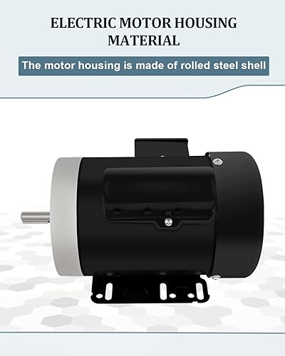 Miniatura 6 de Motor eléctrico 1 HP Monofásico Motor 3450 RPM 115230V 11.25.6A 56C Marco TEFC CWCCW