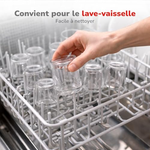 alpina Verres à Amuse-Bouches - Petits verres - Verres à shot - 6 pièces - Verre, Blanc – vue 4