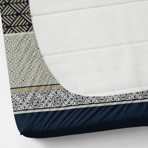 Image of NHD HOME Pure Cotton All Round Elastic Fitted Bedsheets for Double Bed with 2 King Size Pillow Covers 220 TC Supersoft |Wrinkel Free Bed Cover Size - 72x78+10 inches, Green & Beige