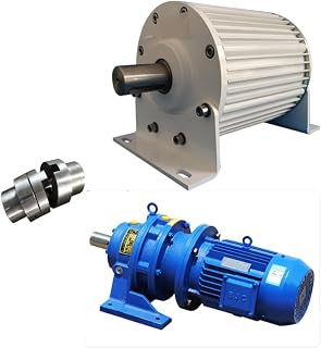 Generic 5kw Permanent Magnet Generator, Electric Motor and Gearbox Coupling for Industrial Machines,PMG,Magnetic Alternator,Dynamo (110, Volts), White, L-5000