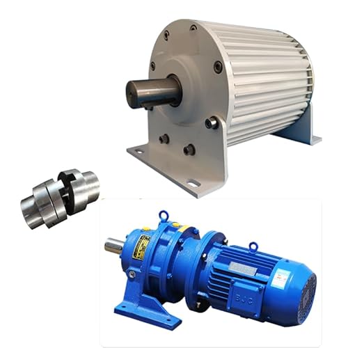 Generic 5kw Permanent Magnet Generator, Electric Motor and Gearbox Coupling for Industrial Machines,PMG,Magnetic Alternator,Dynamo (110, Volts), White, L-5000