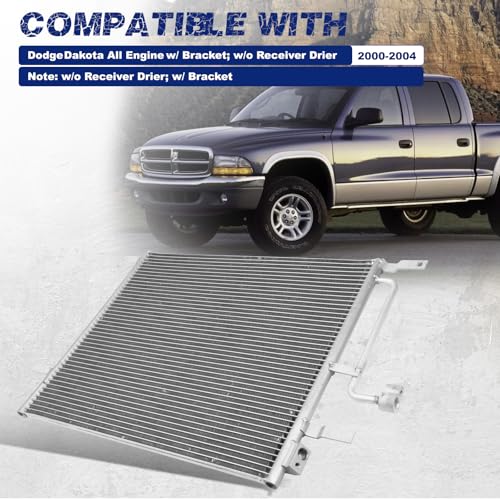 Image of Air Conditioning A /C Condenser Compatible with Dodge Dakota 2000-2004# 4929, 55055866AB, 55055866AD, 55055866AG, 55055866AC