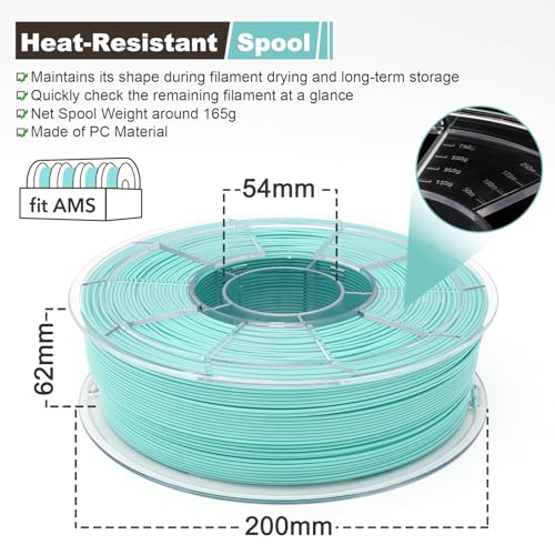 Image of ASA Filament 1.75mm Mint Green 1KG, High-Speed Printing UV & Weather & Heat Resistant 3D Printer Filament, Low Odor, AMS Compatible, Easy to Print with Default ASA Settings