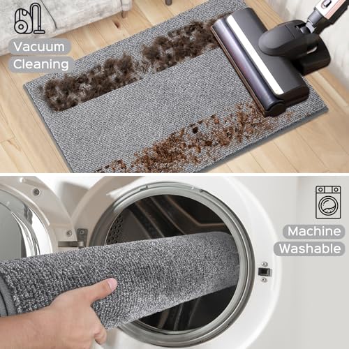 Image of Washable Kitchen Rug 32 inch x 72 inch Rectangular, Non Slip Absorbent Indoor Entryway Runner Rug for Floor, Laundry, Bathroom, Bedroom (Roll Packing)