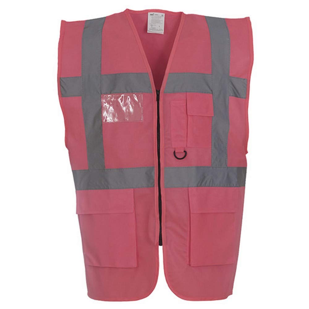Yoko Hi-Vis Premium Executive/Manager Waistcoat / Jacket (3XL) (Pink)