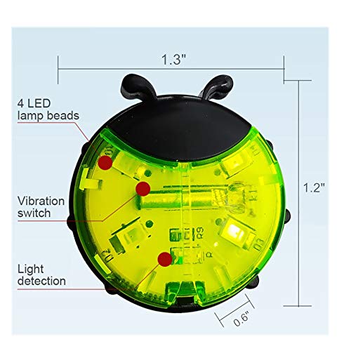 image for INWISH Kids Ladybug Bike Spoke Lights, 4 Pack Front and Back Bicycle W