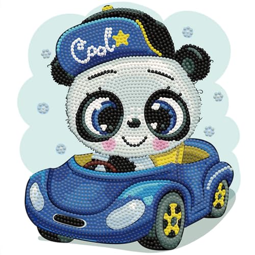 Image of DIAMOND DOTZ Cool Car Dotz Box Animal Diamond Painting Kits for Adults - Diamond Art Kits a Relaxing Creative Craft Kit with Dotz Gems 8.7 inchx8.7 inch
