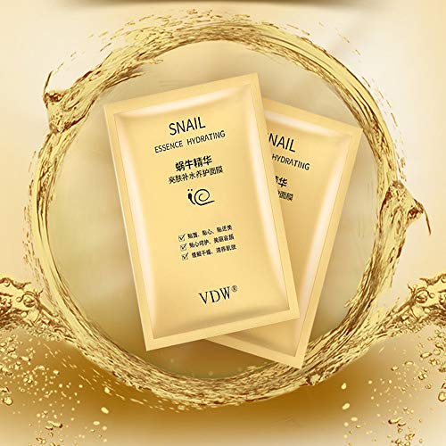 Snail Essence Facial Mask Sheet Deep Moisturizing Rich 100% Silk sheet, Anti-aging, Anti-Wrinkle, Deep Hydration, Snail Secretion Filtrate Facial Skin Care 5 Pcs - Image 6