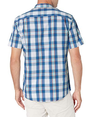 Image of Amazon Essentials Men's Regular-Fit Short-Sleeve Poplin Shirt, Collared, Washed
