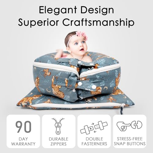 Image of Mexxi Infant Lounger Baby Nest Replacement Cover | Hypoallergenic | Premium | [Fits Dockatot Deluxe+] (Cover Only) (Leopard)