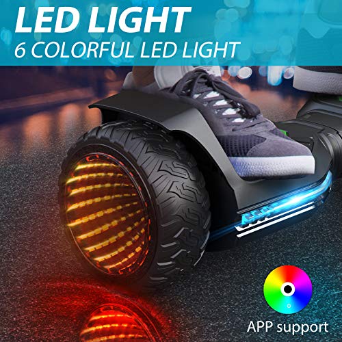 Gyroor Hoverboard Offroad All Terrain Flashing Led Wheel Self Balancing G5 Hoverboards With Bluetooth Speaker For Kids And Adults, Ul 2272 Certified #TOP3