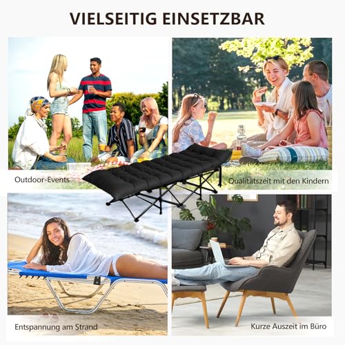 Bonnlo Feldbett zusammengeklappt 90x20x20 cm - Detailansicht von Bonnlo Feldbett Camping Angebot – Dealfoxx.de