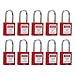 Generic Industrial Safety Locks Key Retention Function Anti False Locking Mechanism, Robust Nylon Material, 10 Pcs Red Safety Padlocks for Worker