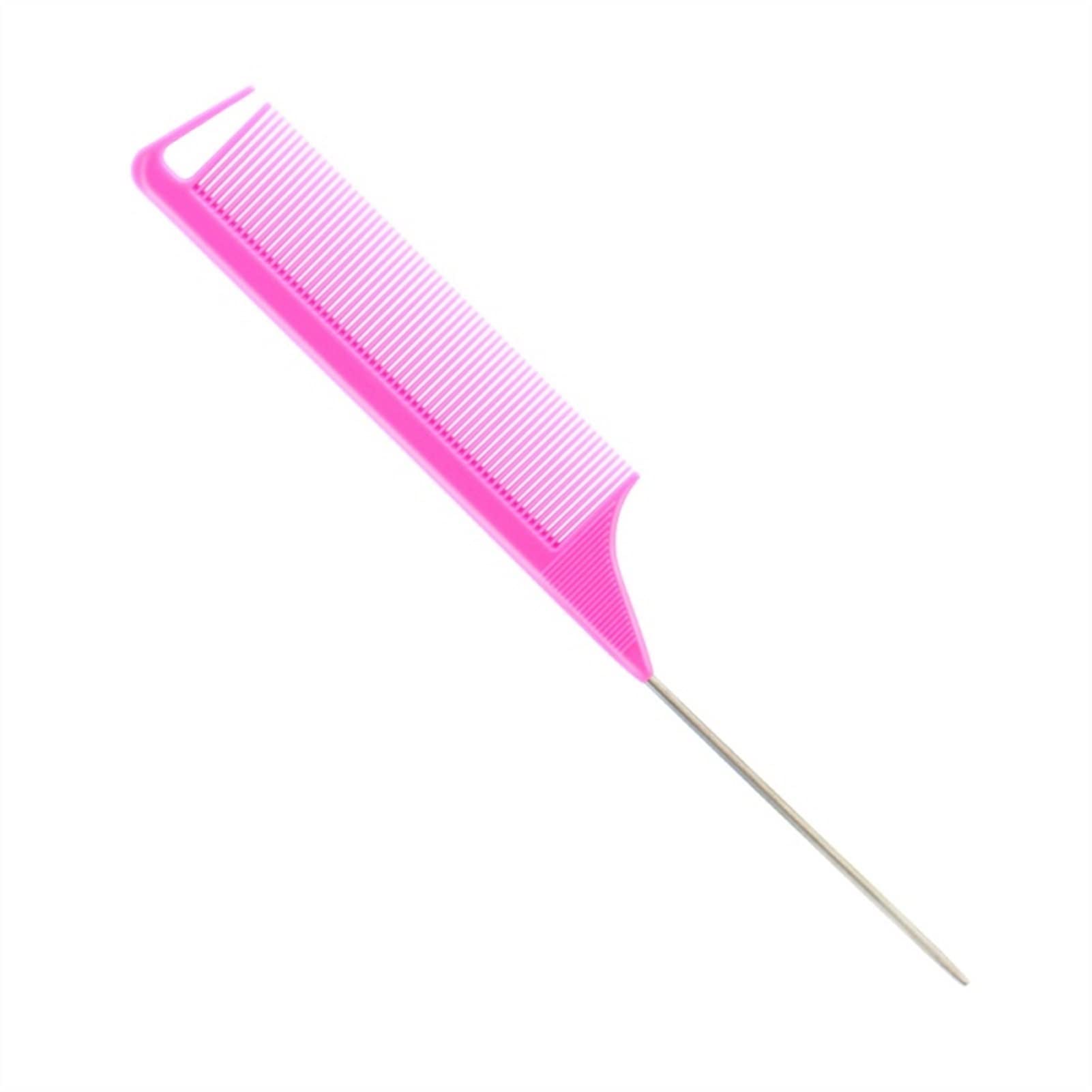 ADERFETBI Hair Comb Black Fine Teeth Metal Hairstyle Combing Hairdresser Hair Styling Tools, Comb Men's and Women's Care(B)