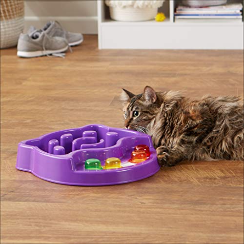 Image of Amazon Basics Pet Activity Center and Feeder, Purple