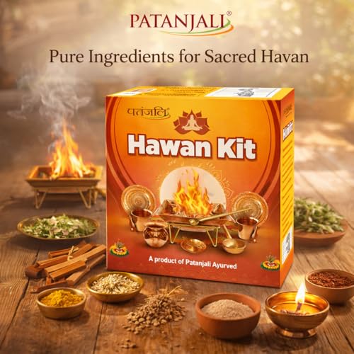 Image of PATANJALI HAWAN KIT (KUND-1 | Stand-1 | Big Plate-2 | LOTA-1 | Diya-1 | Big Spoon-2 | Small Spoon-2 | Small Plate-2 | Glass-2)