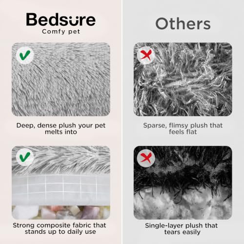 Image of Bedsure SupportMax Calming Dog Bed Medium Size Dog Washable Pet Bed,30in