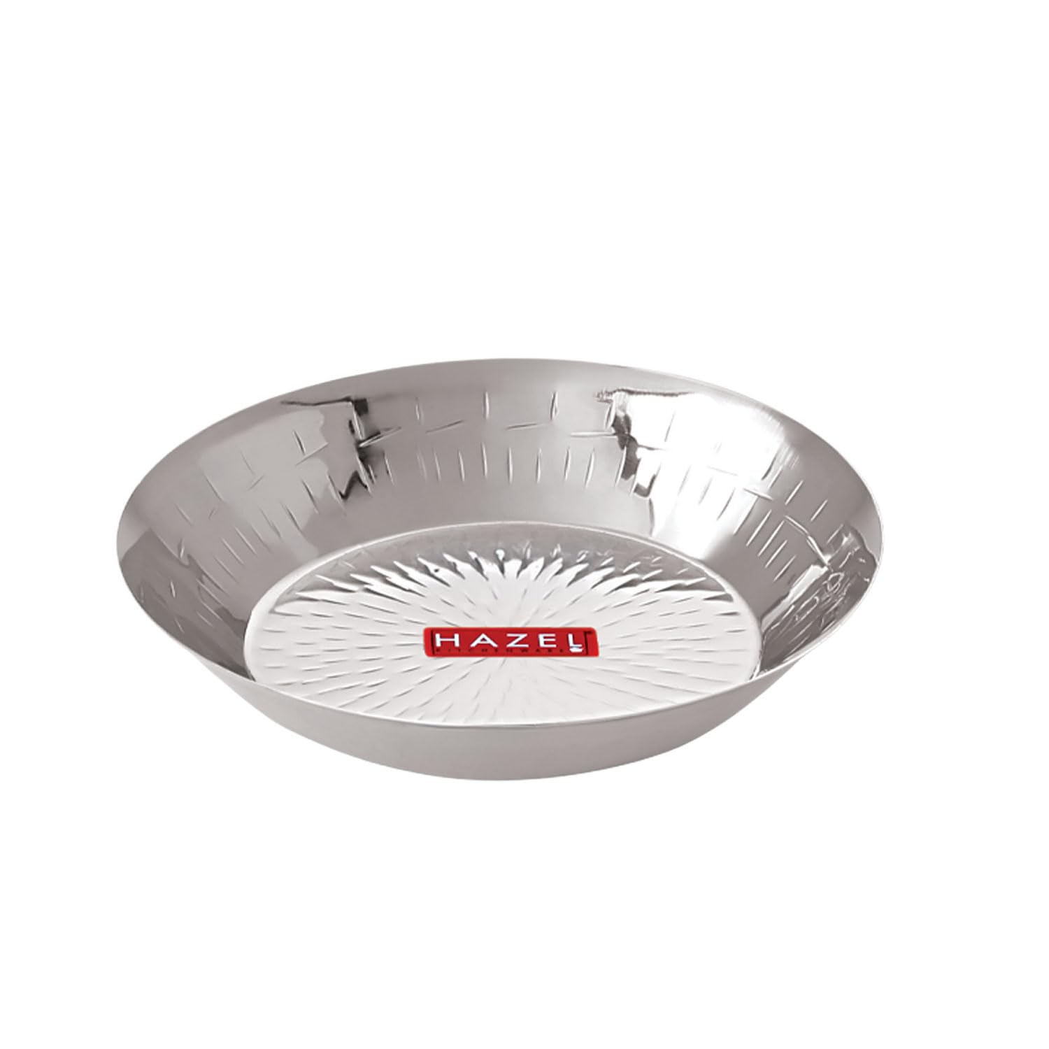 HAZEL Stainless Steel Snack Plate - Hammered Design -6