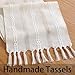 Cenebonxy Rustic Boho Table Runner, Farmhouse Table Runners 60 Inches Long for Kitchen Dining Room, 13x60 Inches, Ivory Lines