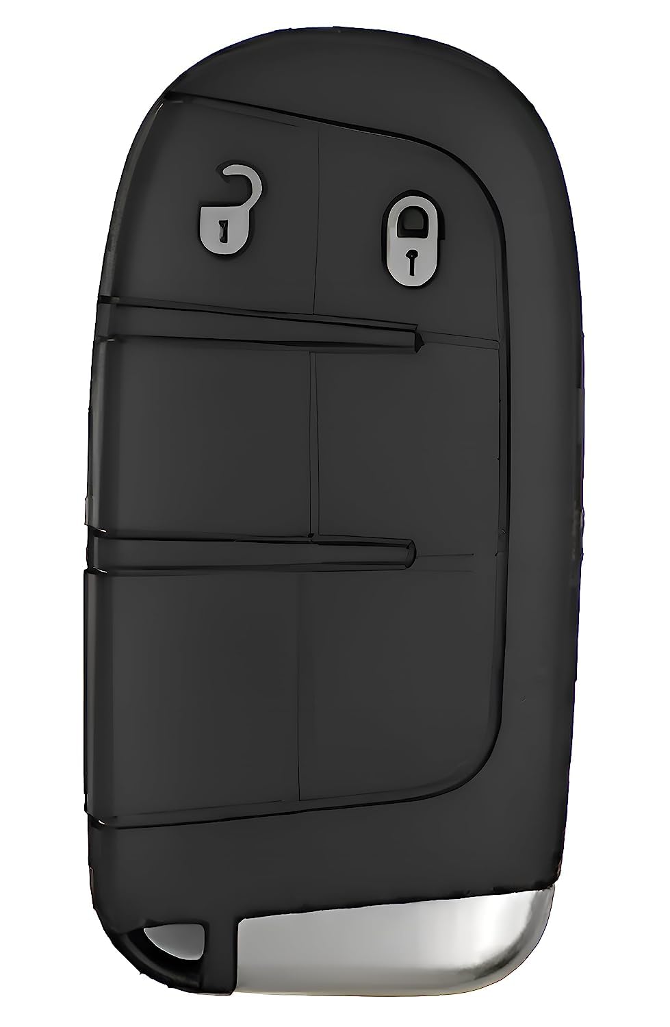 Replacement Key Shell Compatible Jeep Compass 2 Buttons Smart Key Remote Shell (Pack Of 1), Black