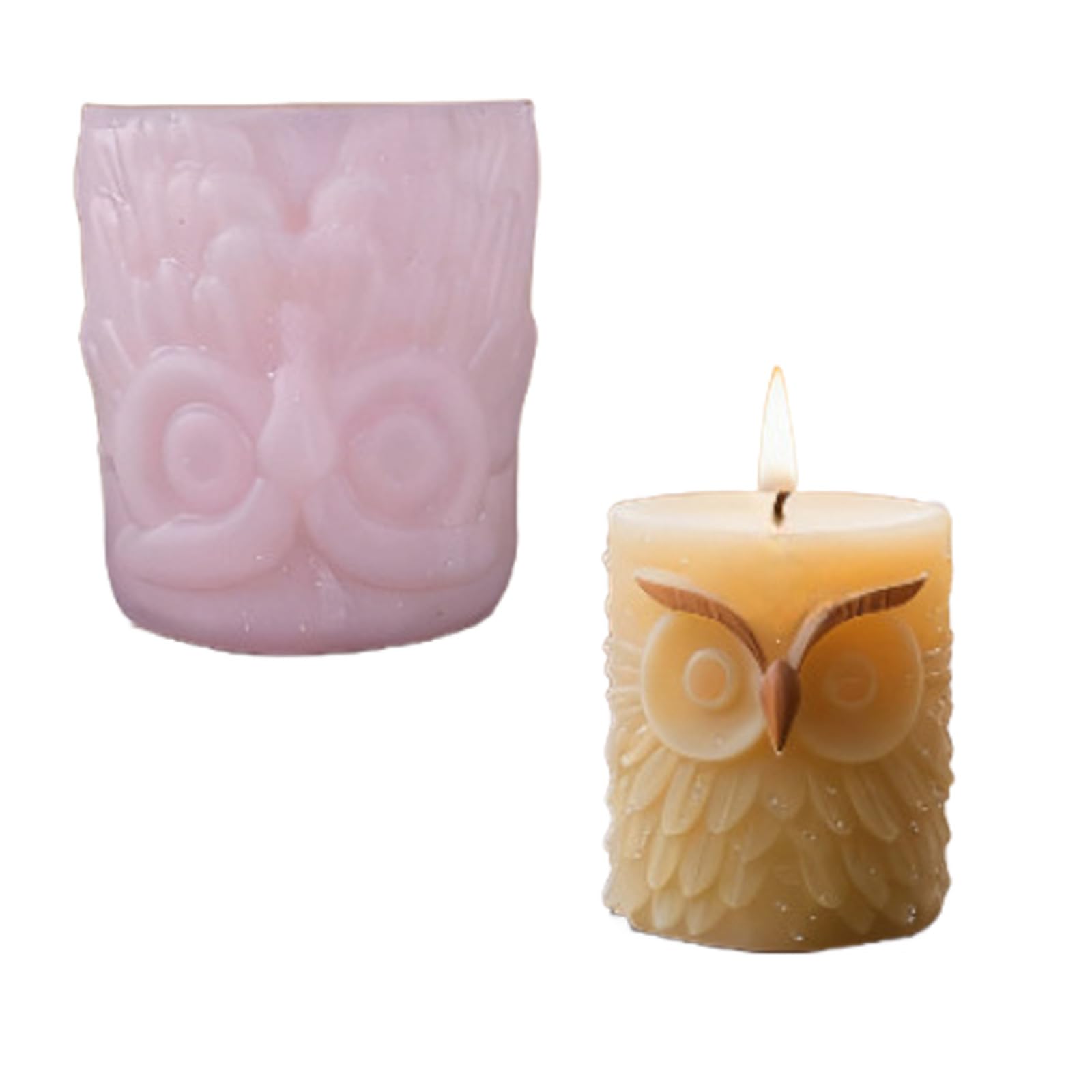 YTtkku Owl Waxes Mold with Not Stick Accent Silicone for Easy Creation Multipurpose Silicone Waxes Mold