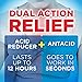Amazon Basic Care Dual Action Complete, Chewable Acid Reducer Plus Antacid Tablets, Berry Flavor, Heartburn Medicine, Acid Indigestion Relief, 50 Count