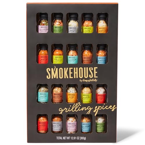 Comparison: Best Gifts For Cooks 6 Smokehouse by Thoughtfully Ultimate Grilling Spice Set, Grill Seasoning Gift Set Flavors Include Chili Garlic, Rosemary and Herb, Lime Chipotle, Cajun Seasoning and More, Pack of 20