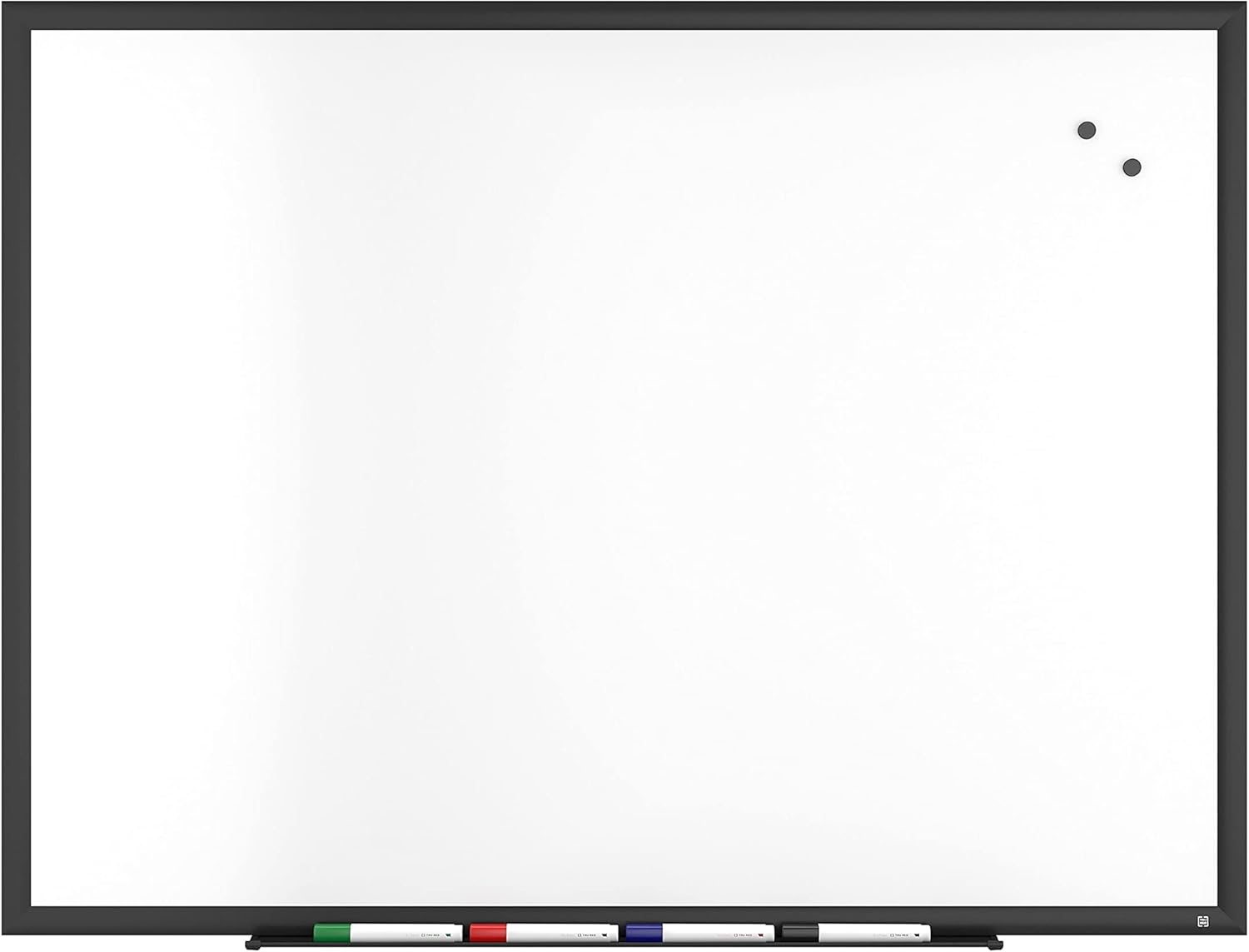 TRU RED Porcelain Dry Erase Board, Black Frame, 4