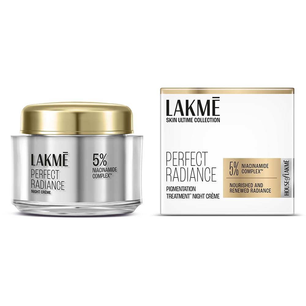 Lakme Absolute Perfect Radiance Brightening Night Cream 50 g, Daily Repair Face Moisturizer for Illuminated, Glowing Skin -With Glycerin & Niacinamide0