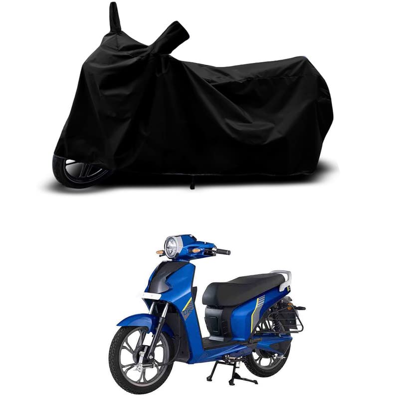 Image of 100% Scratchproof /UV-Rays /Heat Protection /Birds Dropping /Water Resistant /Dust Proof /Waterproof /Full Bike Scooty Two Wheeler Body Cover Compatible for BGauss A2 All Varients[Black]