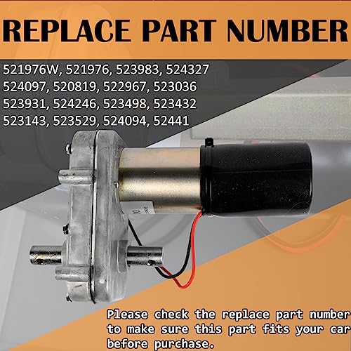 Image of 523900 RV Power Gear Slide Out Motor 12V Gearbox Motor Double Shaft Replaces 523143 523983 521976
