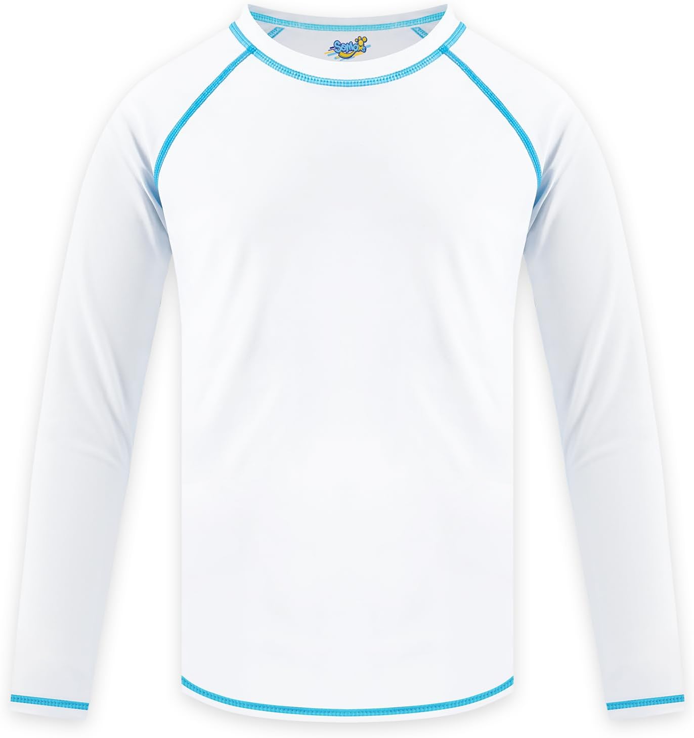 Boys Swim Shirt Rash Guard Long Sleeve for Kids Toddler Rashguard Water Swimwear UPF+ 50 Swimming Sun Shirt White Swim Top 14-16Y
