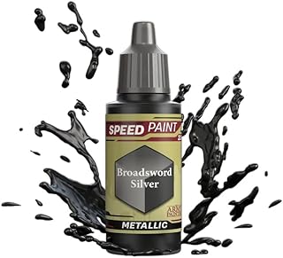The Army Painter Speedpaint Broadsword Silver 2.0, Single Acrylic Paint 18ml One-coat Painting Soloution For Fantasy Tabletop Miniatures Like Warhammer 40k and Dungeons And Dragons Figures