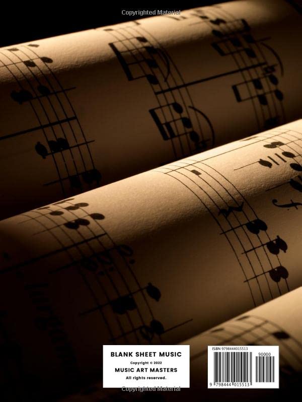 Miniatura 2 de Blank Sheet Music Blank Sheet Music With Measures, Manuscript Paper Notebook, 6 Staff Staves For Musical Artist, Alternative Musician Gift Ideas,