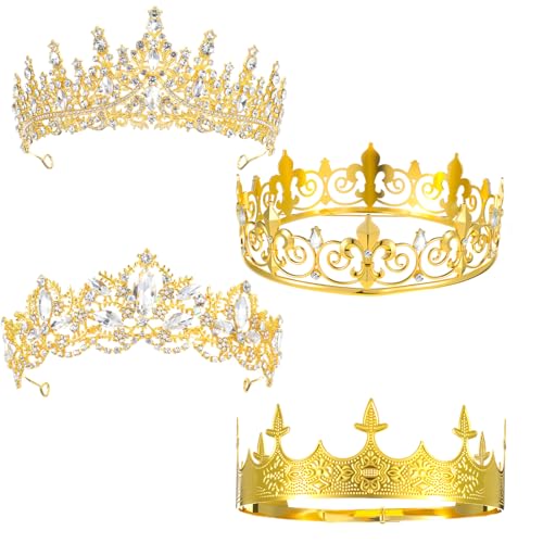 Corona de rey y reina para brillar en tu fiesta de graduación y boda