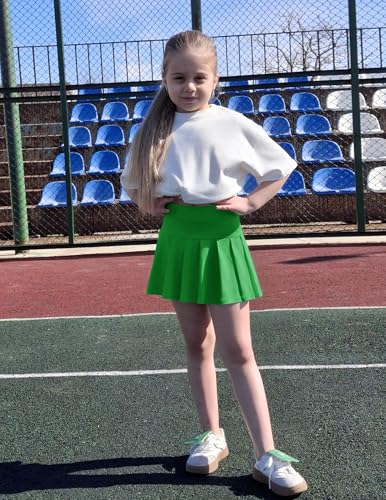 Image of Arshiner Girls Tennis Skirt with Shorts Pockets Athletic Pleated Golf Skort | Girls School Uniform Skirt, Sport, Performance, Running, Workout, Cheer, High Waisted, 4-13 Years