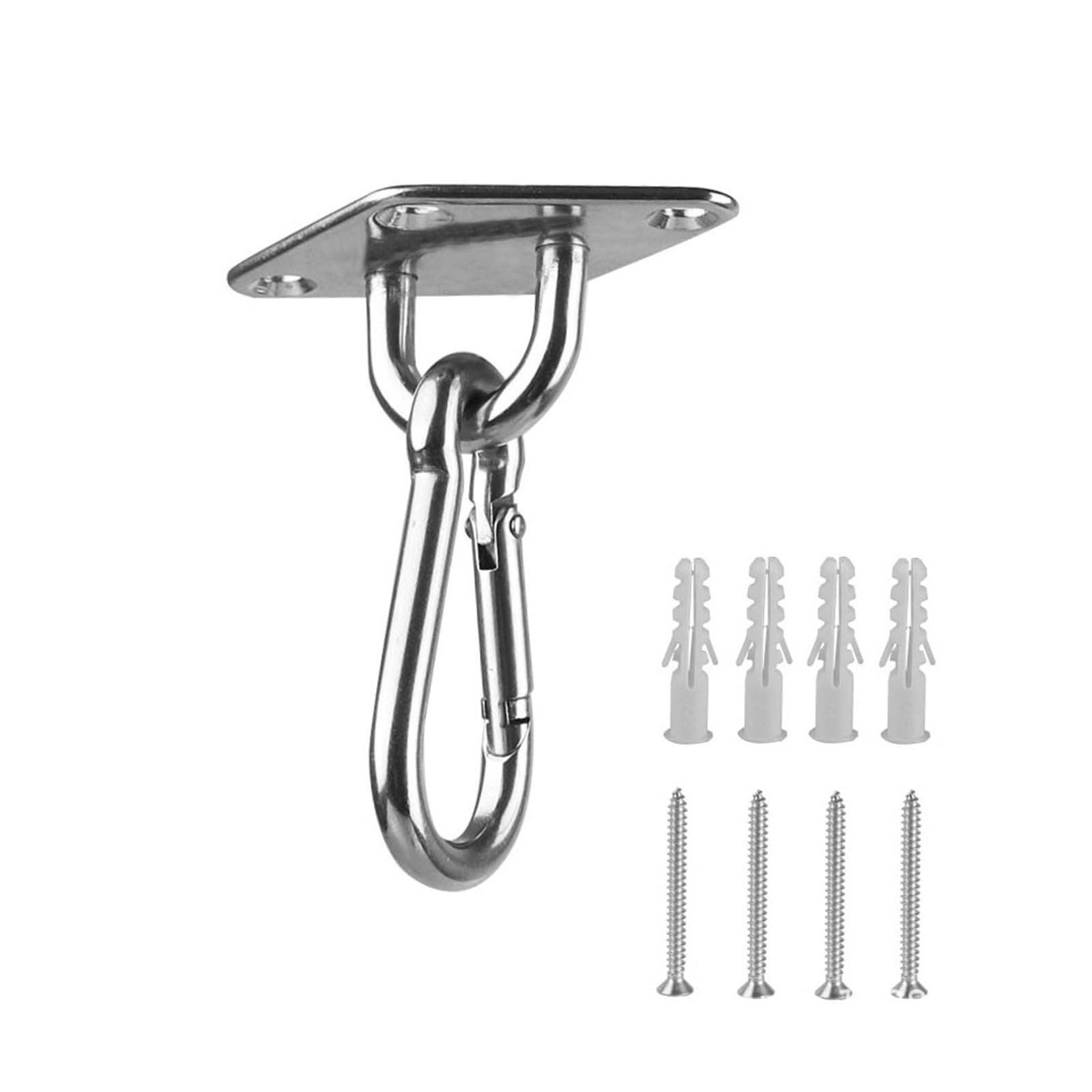 2 juegos de Kit colgante de hamaca de alta resistencia, gancho de techo de pared for árbol, cuerda for columpio, hamaca, silla, Kit de Hardware de Yoga, ganchos colgantes(M8)