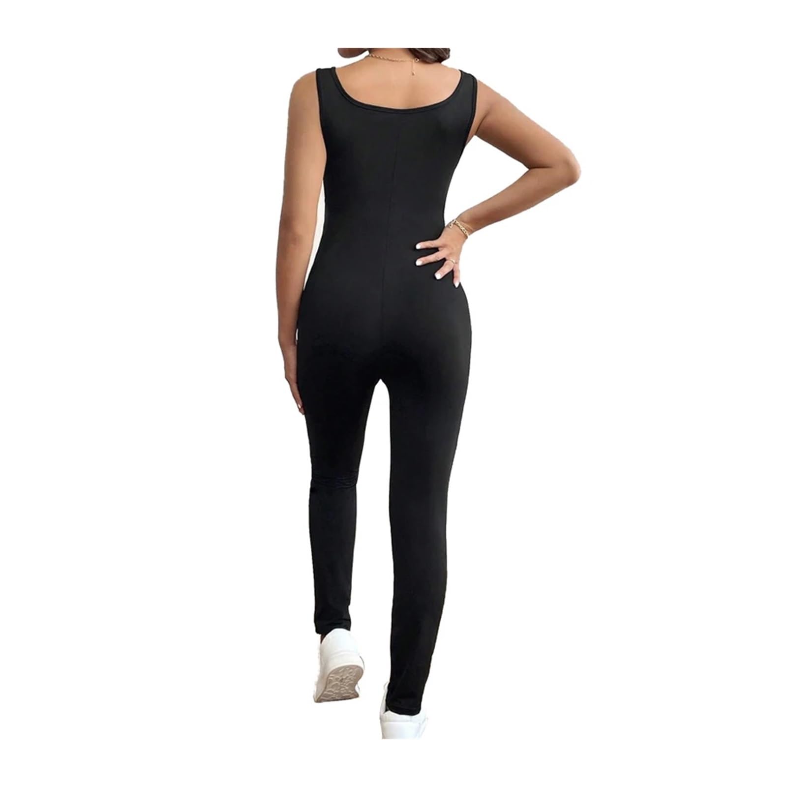 Mono Informal sin Mangas de Verano, Negro, Moldeador de Maternidad, Pantalones Ajustados for Embarazadas(S)