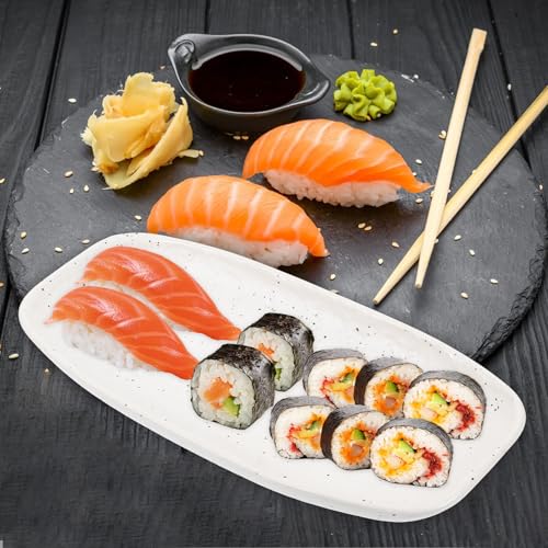 Plato de Cerámica Rectangular para Sushi y Aperitivos miniatura 3