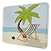 Produktbild Strand DIY Mauspad Cartoon-Stil Zeichnung Palme Kokosnuss und Sonnenbank auf Sand Sommersaison Muster Mauspad für Schreibtisch Computer Multicolor