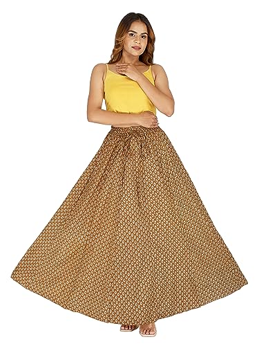 Sttoffa Cotton Printed Women Wear Maxi Long Skirt 40" inch Full Length