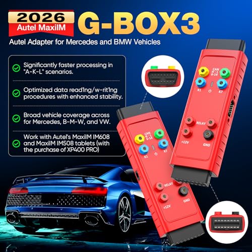 Autel G-BOX3 Accessory Tool Adapter, 2026 Upgraded of Gox2 G-BOX2, Gbox3 Adapter for Mercedes-Benz/for BMW, Works W/MaxiIM IM508(S) + XP400, IM608 PRO II, IM608S II, IM608 PRO 2 Scanner - Image 3