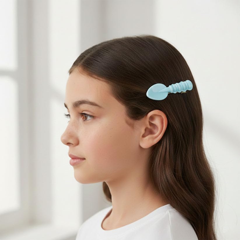 Image of Cute Spoon and Spatula Shape Decorative Hair Clips for Women and Womens, Funny Kitchen Theme Snap Hair Accessories for Daily Wear, School and Party, Pack of 24 Pieces